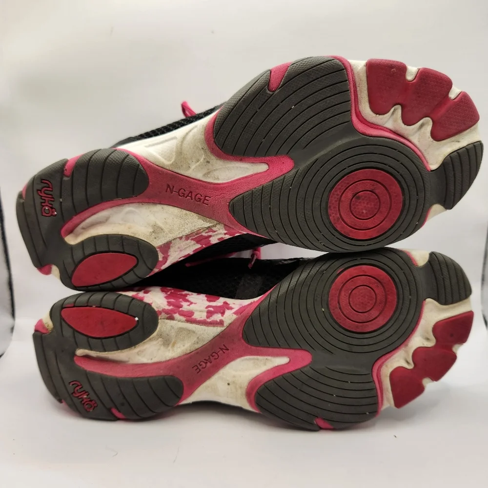 Black/Pink/White Ryka Women's Enhance 2 Sneaker Shoe Size 8.5M